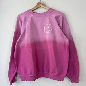 I Stole My Boyfriends Shirt‎ Happy Face Rainbow Pink Sweatshirt - Small